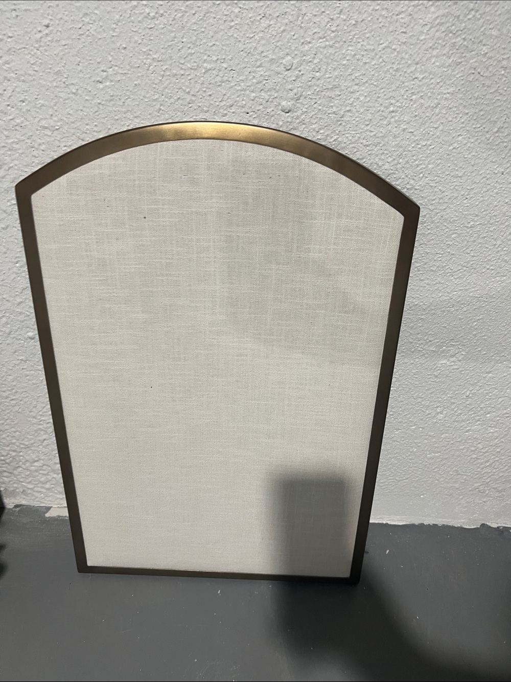 Hearth & Hand Cream Fabric Arched Accent with Gold Frame